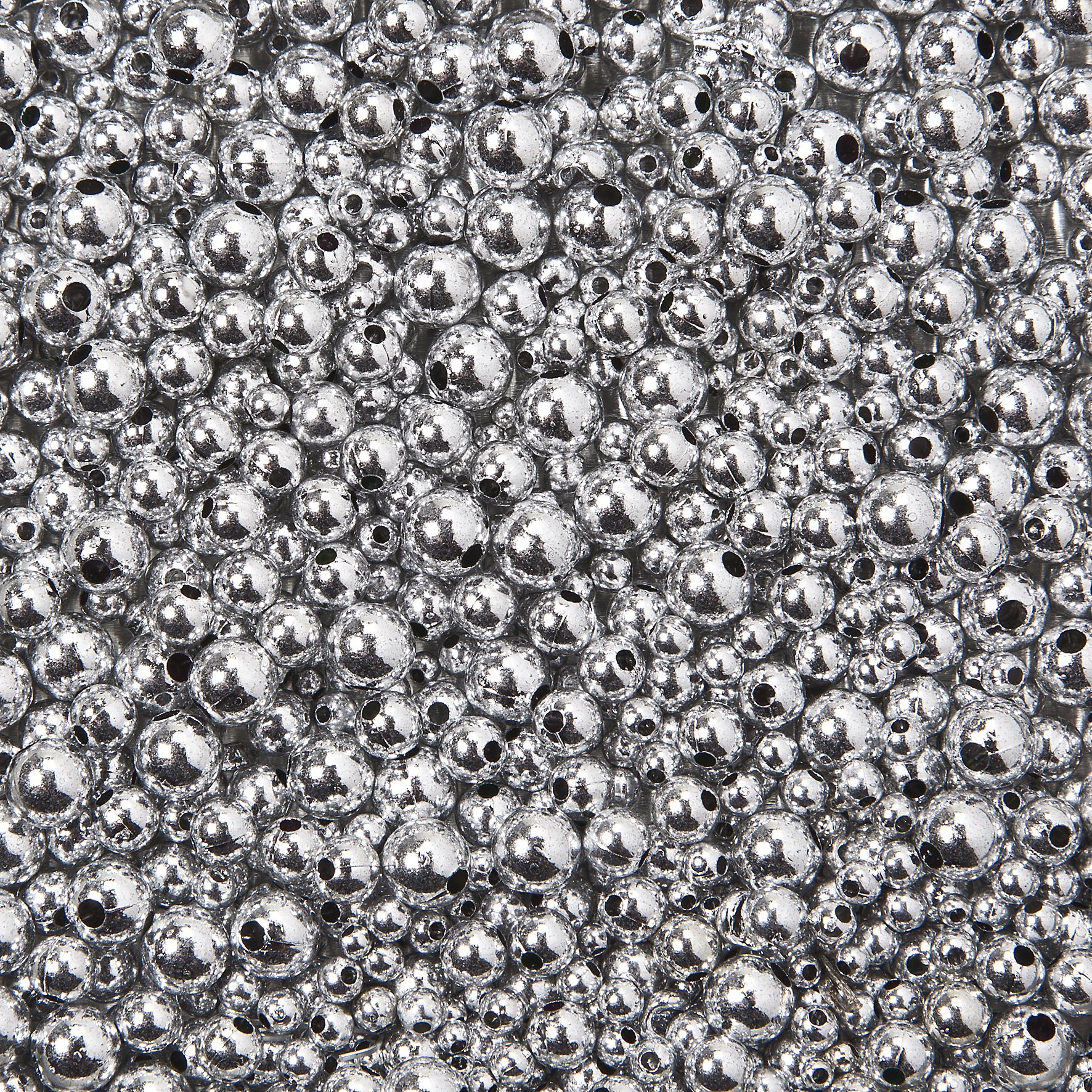 Perlen Metallic Silber