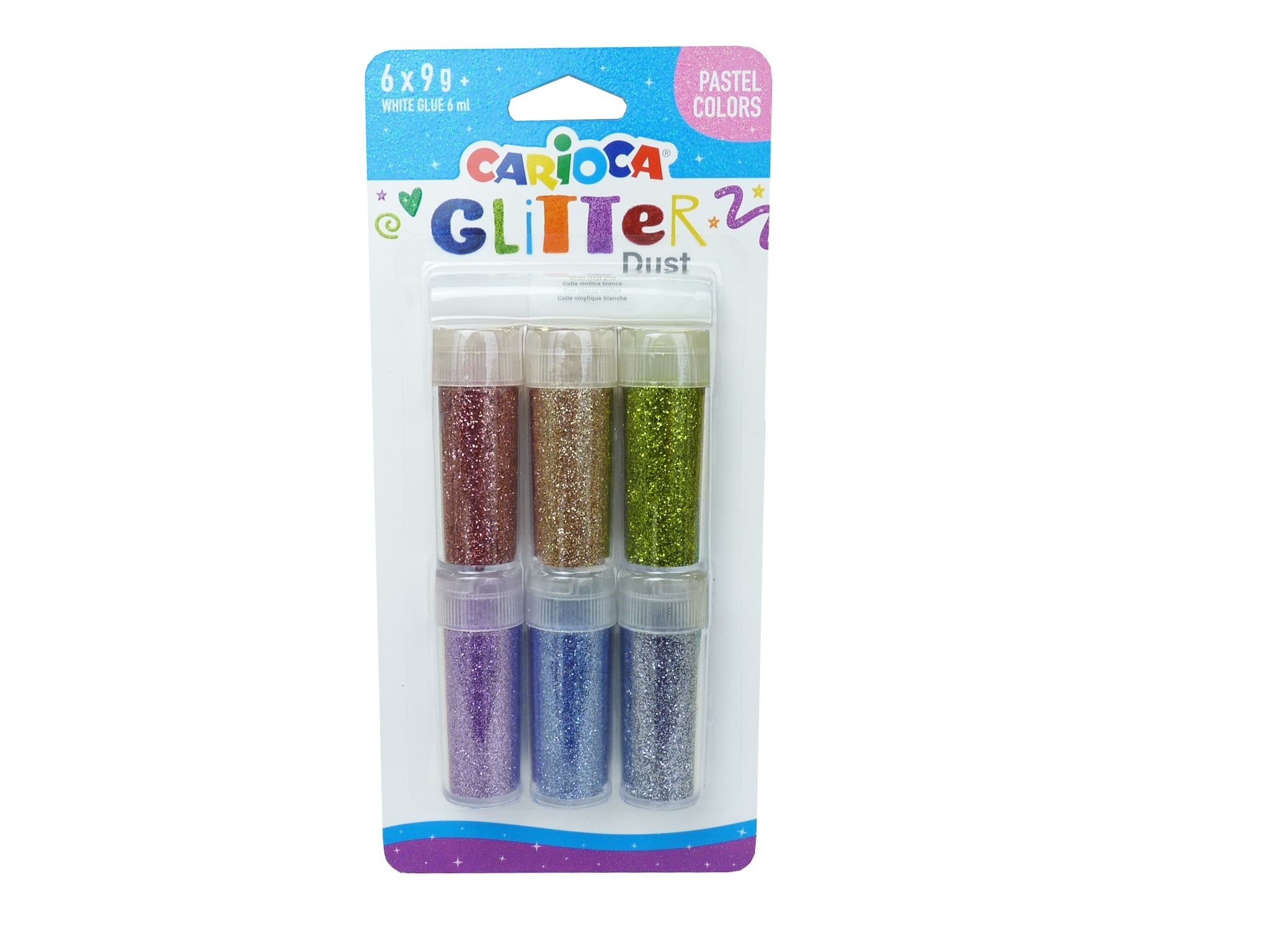 Glitter 6er Set Pastell