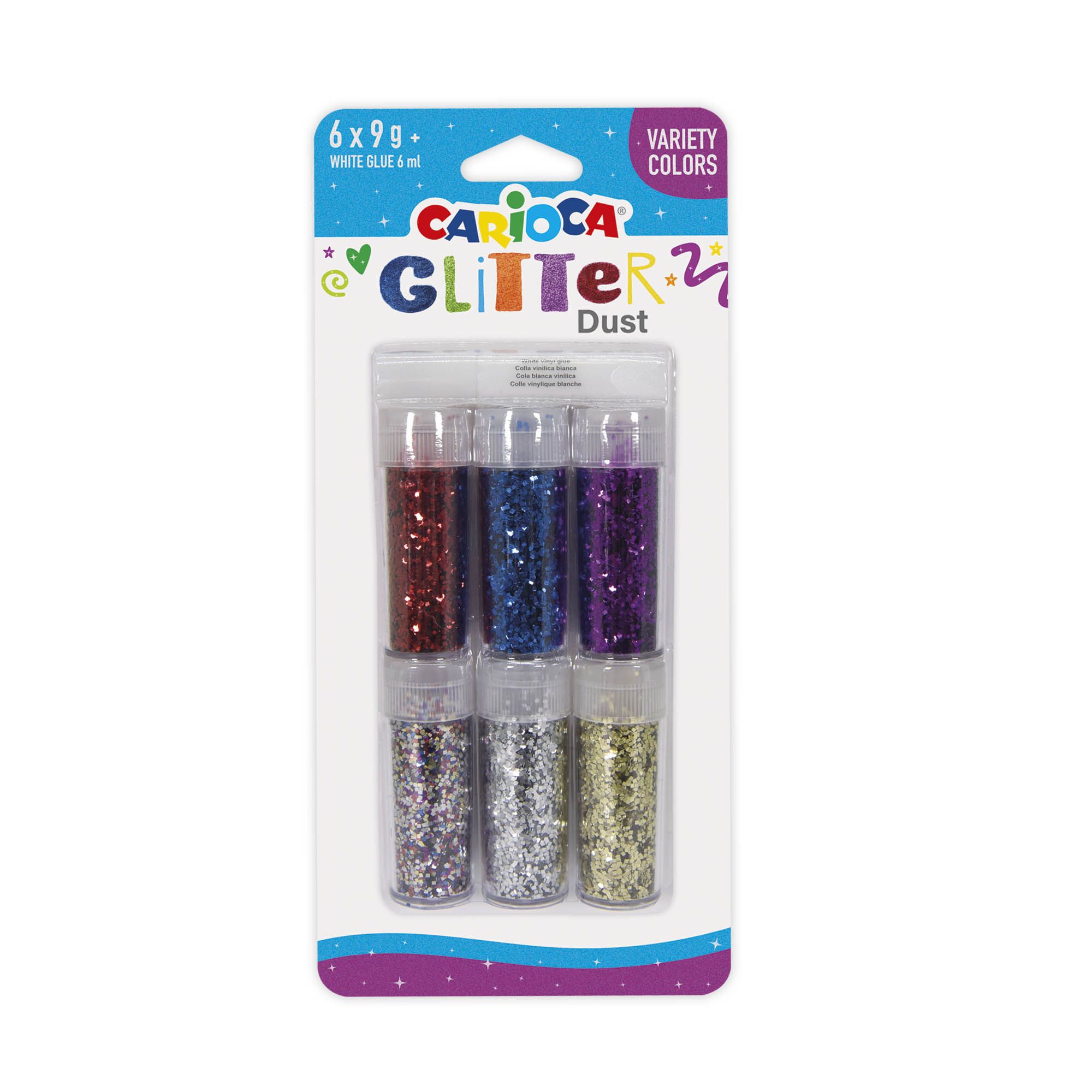 Glitter 6er Set Flocken grob