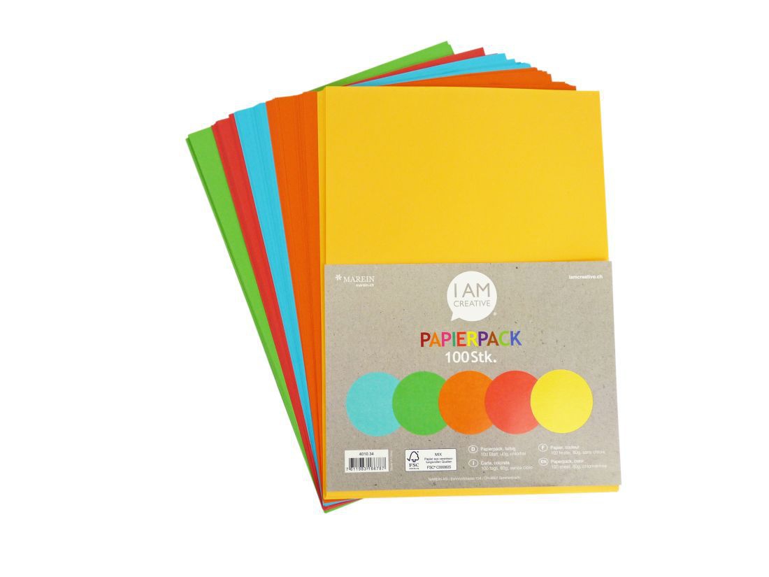 Papierpack farbig