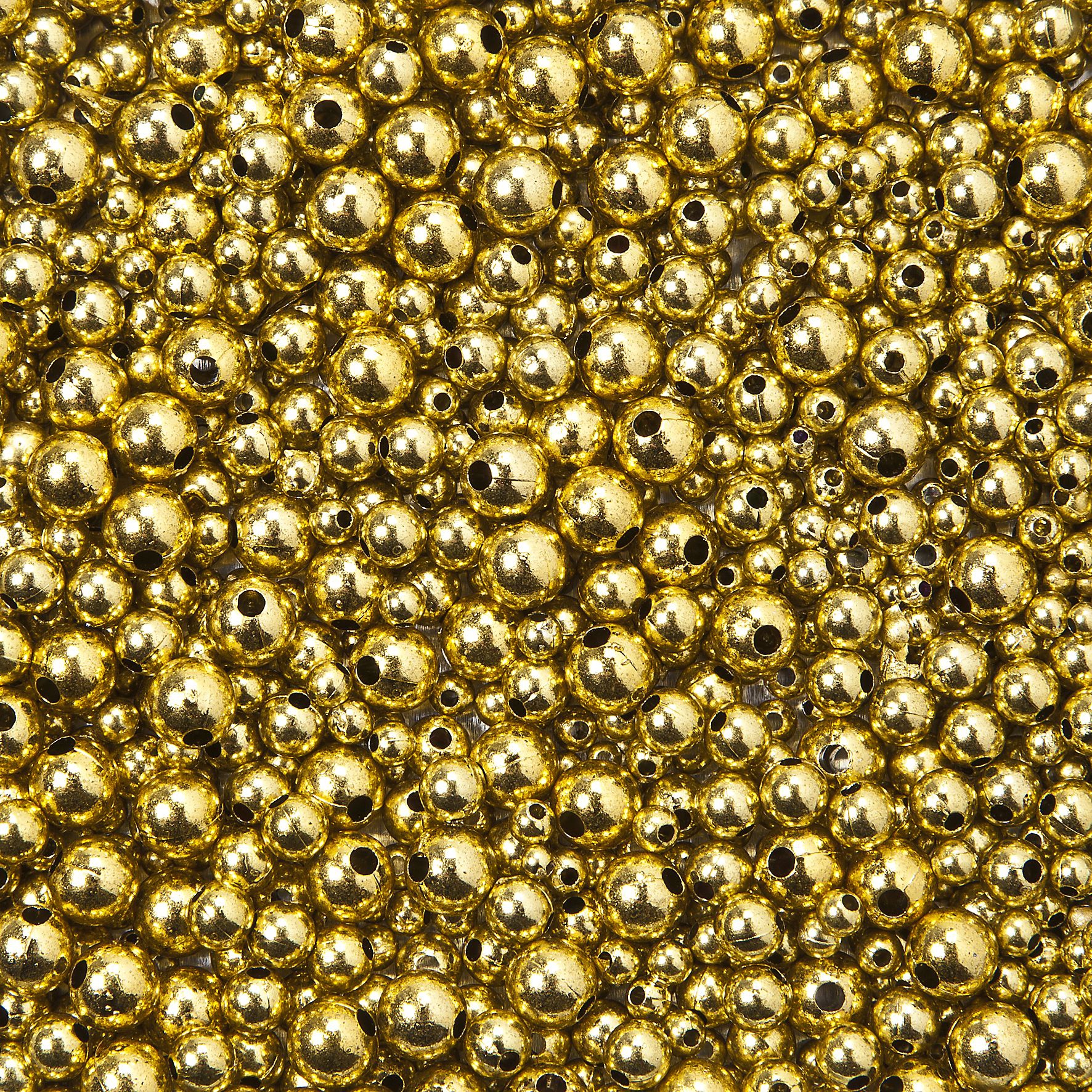 Perlen Metallic Gold