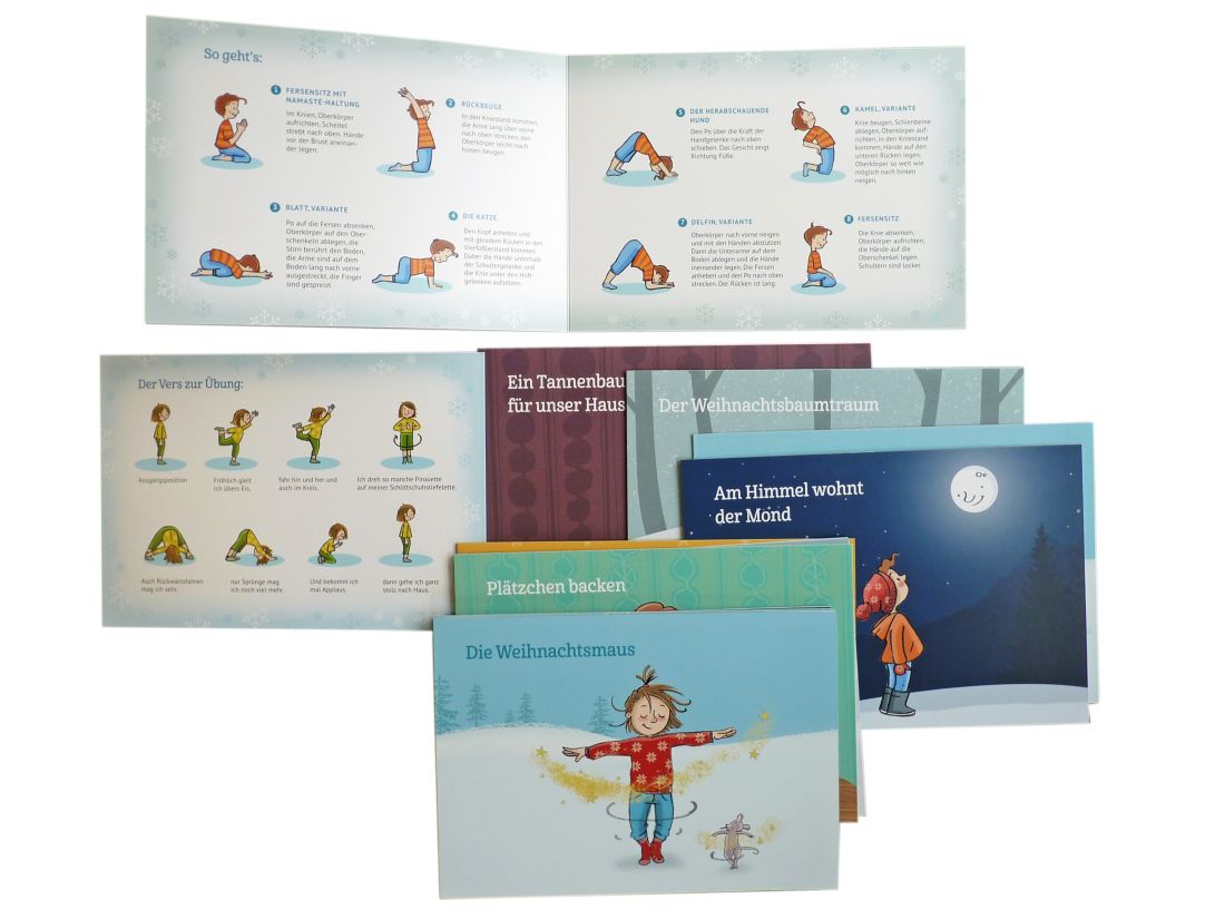 Kinderyoga-Bildkarten zur Winter- & Weihnachtszeit